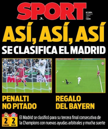 La prensa catalana desmerece el pase a la final del Real Madrid