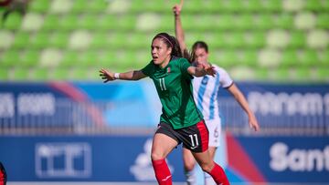 during the game Mexico vs Argentina, corresponding to Semifinals of Womens Soccer at the XIX Pan American Games Santiago de Chile 2023, at Elias Figueroa Stadium, on October 31, 2023.
<br><br>
durante el partido Mexico vs Argentina, correspondiente a Semifinales del Futbol Femenino en los XIX Juegos Panamericanos Santiago de Chile 2023, en el Estadio Elias Figueroa, el 31 de Octubre de 2023.