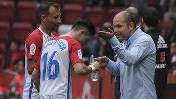 José Alberto López, durante su etapa como entrenador del primer equipo del Real Sporting de Gijón.