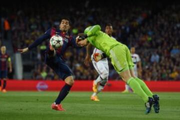 Luis Suárez del Barcelona y  Manuel Neuer del  Bayern Múnich
