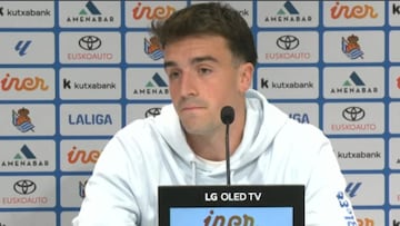 Luken Beitia, jugador de la Real Sociedad B.