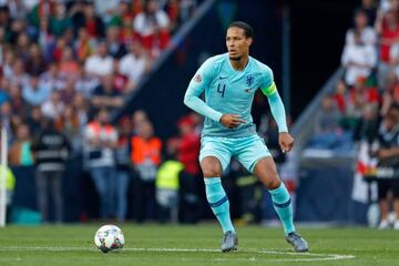 Always in control | Netherlands player Virgil van Dijk on the ball during the Portugal game.