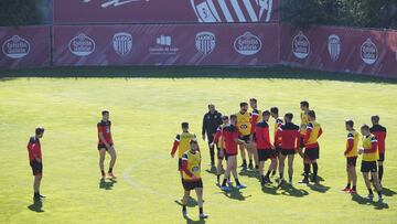 El Lugo, en un entrenamiento. 