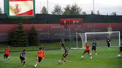 Entrenamiento de la Selecci&oacute;n Espa&ntilde;ola en Rusia.