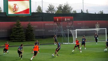 Entrenamiento de la Selección Española en Rusia.