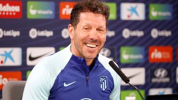 Simeone, entrenador del Atlético, en rueda de prensa.