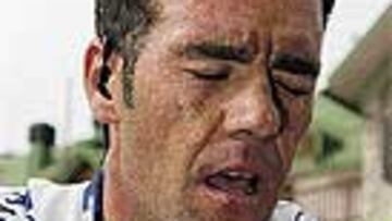 <b>ROTO.</B> Aitor llegó destrozado al Terminillo y dijo adiós al podio final.