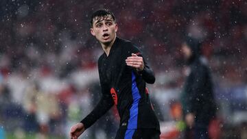 Pedri, en el Benfica-Barça.