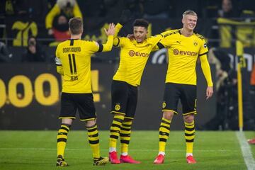 Who'll remain? Borussia Dortmund's Erling Haaland, Marco Reus and Jadon Sancho.