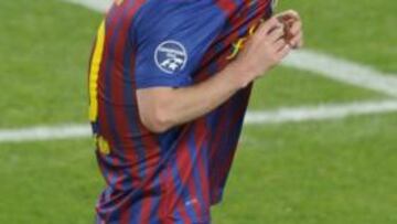 Messi se tapa tras fallar.