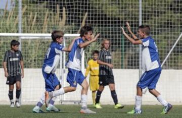 Partido de semifinales de los Alevines entre el Espanyol y el Málaga.