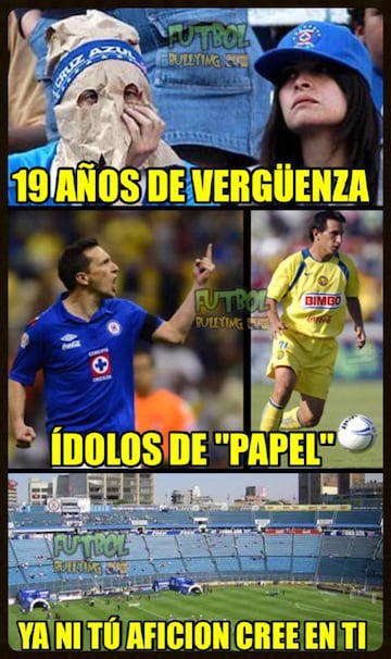 América perdía 0-3 en 25 minutos, pero en la segunda mitad revivió el verbo 'Cruzazulear' y le pegó 3-4 a La Máquina, ¡Los memes están imperdibles!