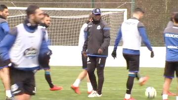 Primer entrenamiento de Seedorf como t¨¦cnico del Deportivo