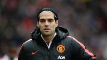 Radamel Falcao Garc&iacute;a, en los momentos previos antes del partido ante el Tottenham por la Premier League. 