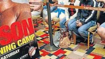 <b>ATRACCIÓN EN LAS VEGAS. </b>En agosto, Mike Tyson fue contratado por el Casino Aladdin, en Las Vegas, para realizar entrenamientos públicos. Una forma de ganar dólares.