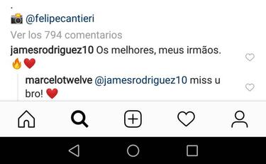 Marcelo a James: "Te extraño, hermano"