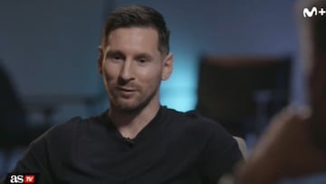 Lionel Messi habla sobre Luis Enrique con Jorge Valdano.