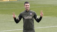 Mario Hermoso en un entrenamiento del Atl&eacute;tico.
 