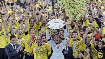 El Borussia Dortmund celebra su última Bundesliga, conquistada en la temporada 2010-11.