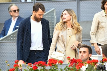 Sergio Rodr¨ªguez y Ana Bernal en el partido de Jan-Lennard Struff contra Asl¨¢n Kar¨¢tsev.
