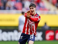 Armando Gonzalez celebrates his goal 1-0 of Guadalajara during the 3rd round match between Guadalajara and Queretaro as part of the Liga BBVA MX, Torneo Clausura 2026 at Akron Stadium, on January 17, 2026 in Guadalajara, Jalisco, Mexico.