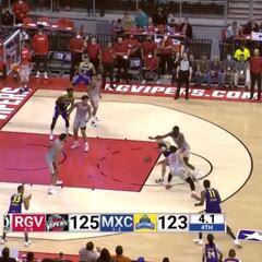 ¡Garuba! 125-123, tres segundos para el final del partido y hace esto