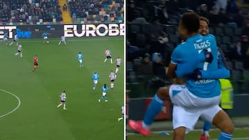 El gol de Neres con el N¨¢poles da la vuelta al mundo: ¡®maradoniano¡¯ y rocambolesco a partes iguales