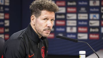 Simeone, entrenador del Atlético de Madrid, en la rueda de prensa previa a la visita al Alavés.