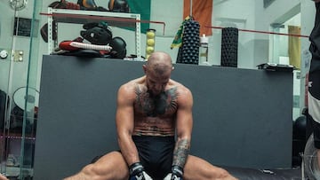 Conor McGregor en el gimnasio durante un entrenamiento.