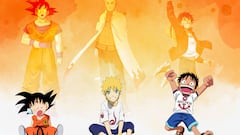 Naruto, Luffy y Goku