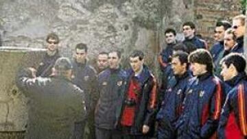 <b>VISITA A POMPEYA.</B> La Selección se relajó por la mañana en las ruinas para entrenarse por la tarde.