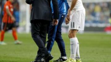 Bale tuvo que retirarse ante el Shakhtar en el minuto 26 al notar un pinchazo en el sóleo.