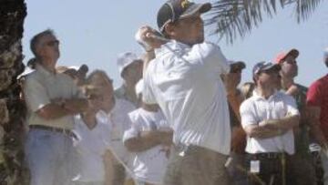 <b>TERCERO.</b> El español Sergio García concluyó la segunda jornada con un total de 136 golpes, ocho bajo par, que le sitúan en el tercer puesto provisional.