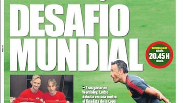 Luis Enrique gana foco en la prensa de Barcelona