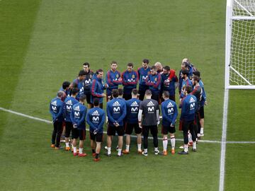 Lopetegui con el grupo. 