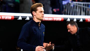Frenkie de Jong of FC Barcelona during the Copa del Rey, semi-final match between Real Madrid and FC Barcelona at Estadio Santiago Bernabeu on March 2, 2023 in Madrid, Spain. (Photo by Alvaro Medranda/Icon Sport via Getty Images)