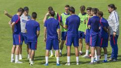 Entrenamiento del Atl&eacute;tico.