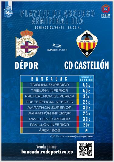 Hoy arranca la cuenta atr¨¢s para llenar Riazor ante el Castell¨®n
