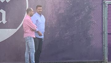 Catoira y Espinar, sobre el césped de los Anexos de Zorrilla.