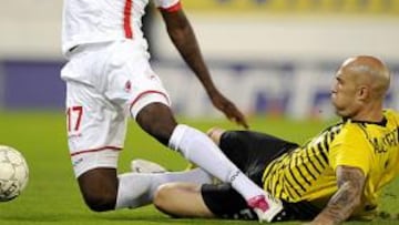 <b>EL ENCUENTRO. </b>Imagen del partido que enfrentó al Sion y al Celtic.