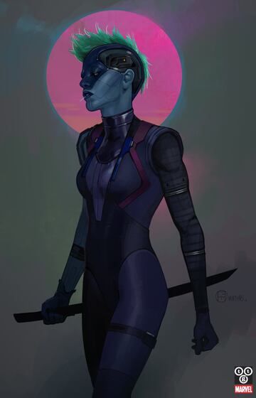 Nebula de Guardianes de la Galaxia bajo el diseño de Telltale.