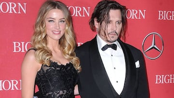 Amber Heard y Johnny Depp en la 27° entrega anual del Palm Springs International Film Festiva, California. Enero 02, 2016.