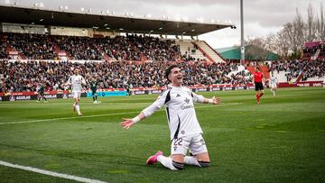 Jon Morcillo durante un partido con el Albacete.