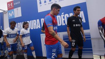 Santiago, 9 de enero 2020
Universidad Catlica, se realiza el lanzamiento de la nueva indumentaria 2020: La Armadura de la Dcada. En la presentacin, se encontrarn los jugadores del Plantel Profesional Jos Pedro Fuenzalida, Alfonso Parot y Cristopher Toselli, y las jugadoras del equipo Femenino, Javiera Moreno y Antonia Canales.
Javier Salvo / Photosport