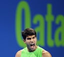 Resumen, resultado y ganador del Alcaraz-Rinderknech, partido de primera ronda del ATP 500 de Doha, hoy, 17 de febrero, en Qatar.