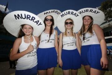 Un grupo de seguidoras de Andy Murray.