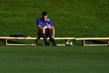 Dan Carter de Nueva Zelanda durante un entrenamiento.