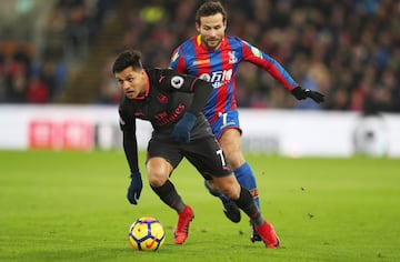 Alexis Sánchez anotó dos goles en la victoria de Arsenal sobre Crystal Palace.