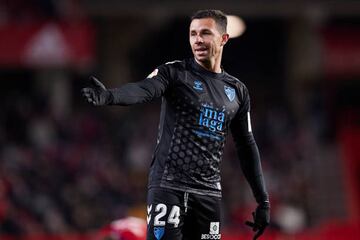 GRANADA, SPAIN - FEBRUARY 27: Ruben Castro of Malaga CF gestures during the LaLiga Smartbank match between Granada CF and Malaga CF at Estadio Nuevo Los Carmenes on February 27, 2023 in Granada, Spain. (Photo by Fermin Rodriguez/Quality Sport Images/Getty Images)