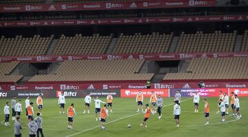 Entrenamiento de la selección española.